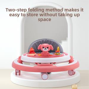 2024 नए कुत्ते डेगिन बहु-कार्यात्मक संगीत फोल्डिंग बेबी लर्निंग वॉकर/4 में पहियों और सीट के साथ 1 प्लास्टिक बेबी वॉकर्स में 4 - Product Image 2