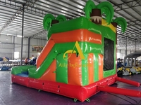 Combo rebond gonflable bannière personnalisée avec toboggan thème princesse 5 en 1 château sautant gonflable pour location de fête
