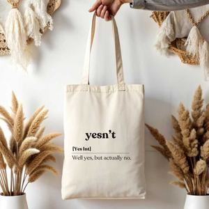 Sac fourre-tout en toile de coton de couleur beige pour femmes sac à main de voyage portable avec logo personnalisé sac d'épicerie durable - Product Image 4