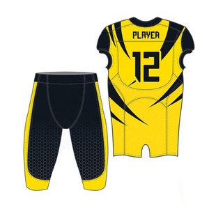 Ensemble de maillots de football américain pour jeunes, logo personnalisé, respirant, manches courtes, taille plus, vêtements de sport d'équipe - Product Image 2