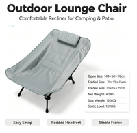 Chaise pliante inclinable de haute qualité en acier carbone et tissu Oxford pour le camping, la pêche, la plage et le parc