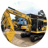 Excavadora Usada Komatsu PC130-7 PC130 de 13 Toneladas, Original de Japón, Pocas Horas de Uso, Diésel, Hidráulica, Excelente Estado