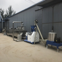 Extrudeuse entièrement automatique pour aliments pour poissons et crevettes, extrudeuse de nourriture pour animaux de compagnie à base de viande fraîche de taille moyenne à grande, capacité 40 kg/h