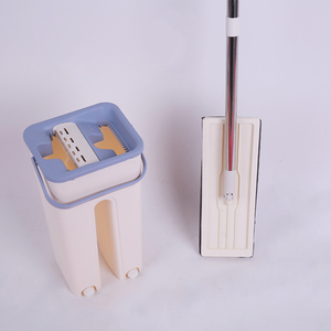 Carro de fregado telescópico rectangular plegable de alta resistencia <span class=keywords><strong>con</strong></span> 2 cabezales de fregado, sistema de escurrido deslizante y <span class=keywords><strong>ruedas</strong></span> giratorias <span class=keywords><strong>con</strong></span> drenaje - Product Image 6