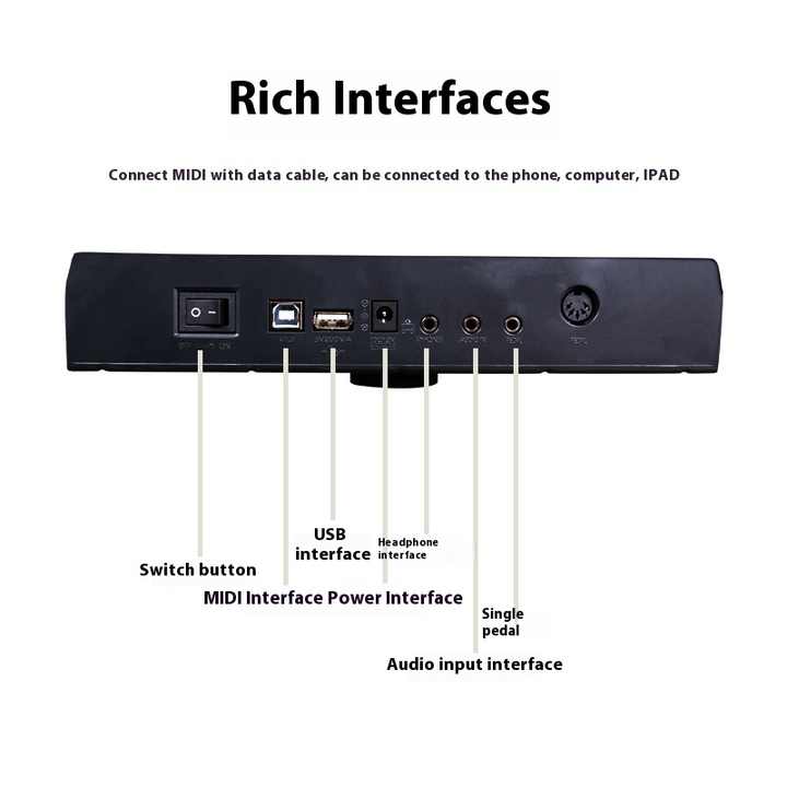Factory Direct 88-Key Portable Electronic Piano Heavy Hammer Digital Grand Piano for Adults Children Beginners