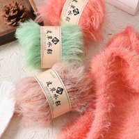 Bunter Punkt DIY High Tenacity Fancy Faux Nerz Fell Polyester Mischgarn zum Hands tricken Weben und Nähen Roh muster