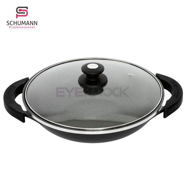 Multifunctional household aluminum cookware Medical Stone pan with flat bottom light oil less smoke non stick pan