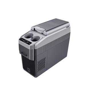 Mini nevera portátil de 18L para coche con reposabrazos central, compresor MINI, capacidad para vehículos comerciales, 12V 24V - Product Image 1