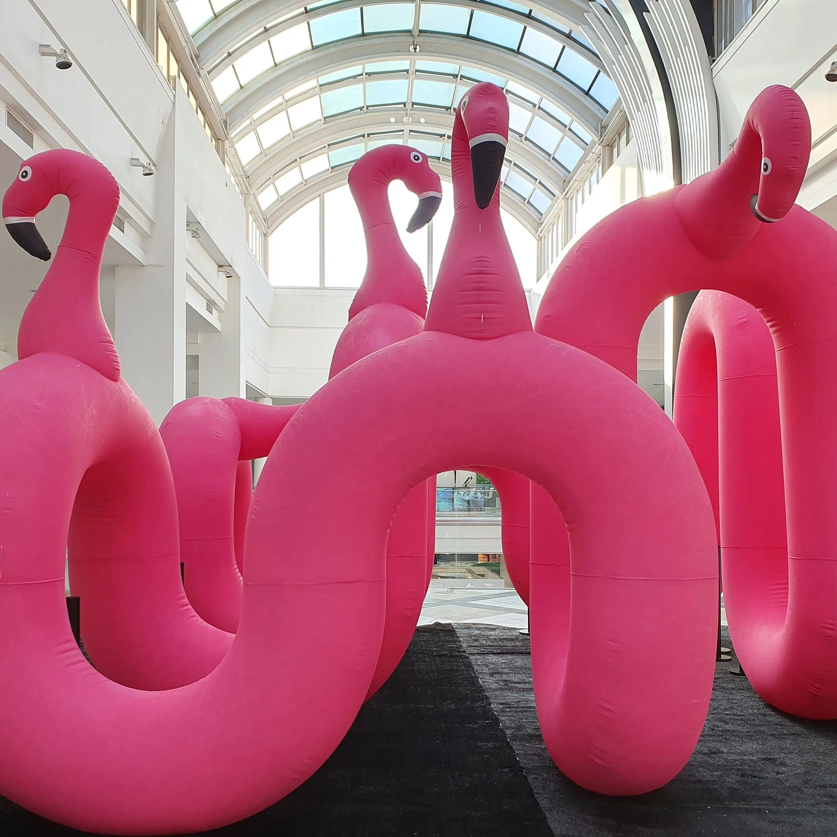 Aufblasbare Flamingo-Bögen für den Außen-und Innenbereich für quadratische/ausstellungs spezifische aufblasbare Ziellinie aufblasbarer Zuckers tange bogen