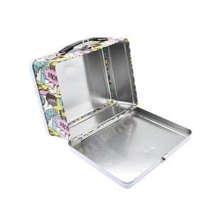 Retro Viện trợ đầu tiên kim loại tin trưa suitase hộp - Product Image 5