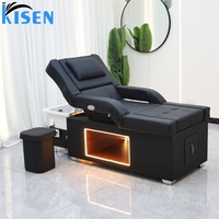 Lit de lavage intelligent Kisen, système de spa capillaire japonais, hydrothérapie LED, vapeur avec bain de pieds, tension personnalisée, livraison rapide