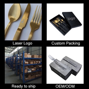 Sang Trọng Hoàng Gia 18/8 thép không gỉ thiết lập dao kéo Rose Gold PVd cho đám cưới và nhà hàng <span class=keywords><strong>Flatware</strong></span> - Product Image 5