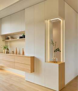 Armoires de cuisine blanches crémeuses, buffets en bois, îlot de cuisine personnalisé, style bois original, personnalisation de toute la maison - Product Image 3