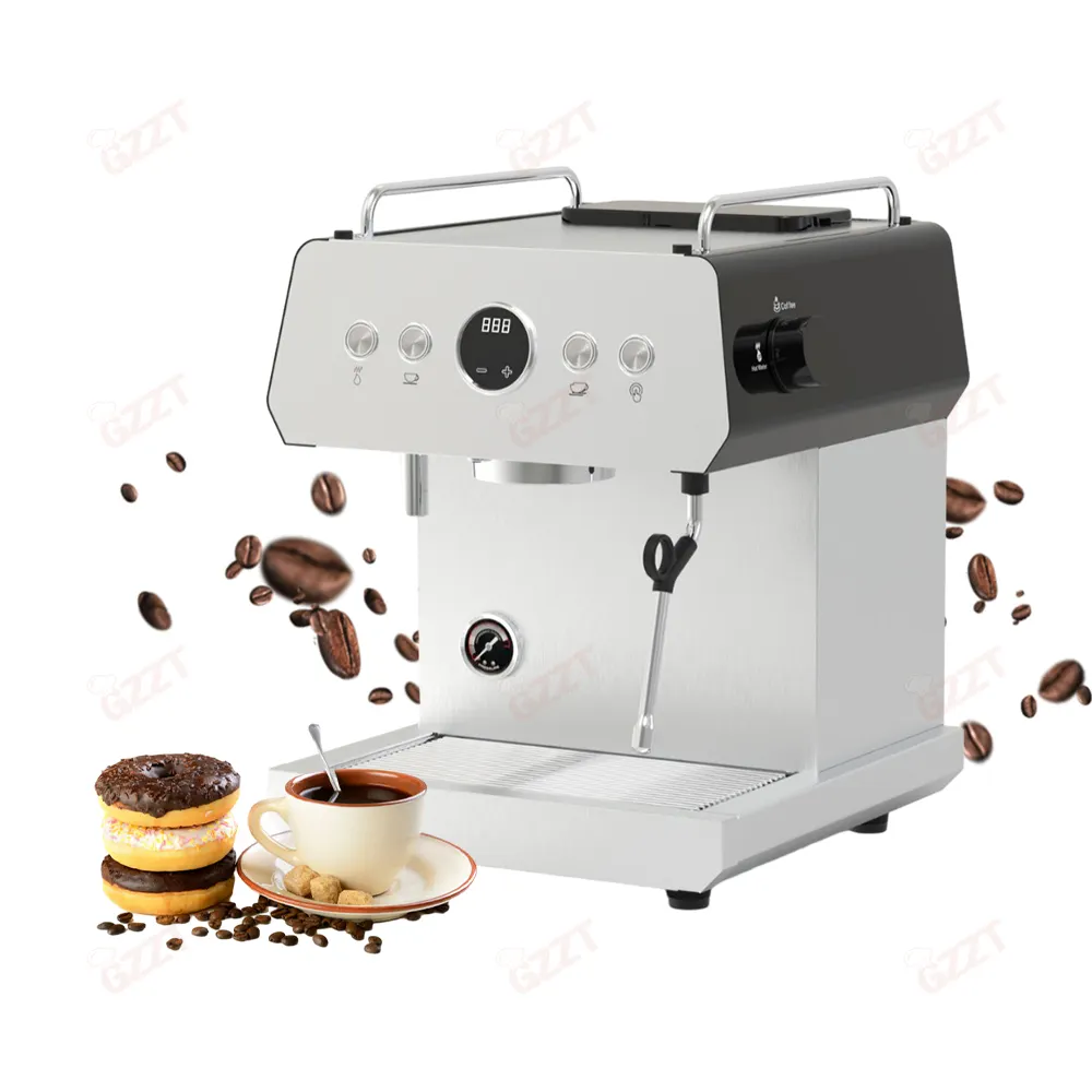 Máquina de café expresso programável, automática, elétrica, 20 bar, 15 bar, sistema de bomba dupla e três caldeiras, ideal para uso doméstico