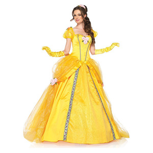 Alta calidad Halloween campana y bestia princesa vestido Anime personajes fiesta Cosplay disfraz para niñas - Product Image 5