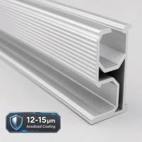 Accessoires solaires, support de montage sur rail solaire en aluminium anodisé haute résistance AL 6005 T5