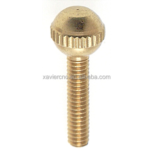CNC Machining <strong>High</strong> <strong>Quality</strong> 10-24 Male Brass Knurled <strong>Thumb</strong> <strong>Screw</strong> for Lamp