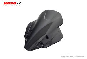 Parabrisas Deportivo KOSO para SYM New DRG BT 158, Kit Deflector de Aire Delantero de PC con Soporte de Acero, Deflector de Viento Negro - Product Image 3
