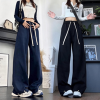 Pantalon de survêtement unisexe automne, coupe droite ample, doublure polaire épaisse, grande taille, décontracté, pour le sport