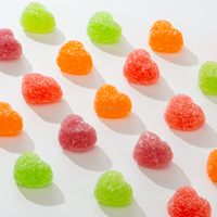 OEM/ODM Groothandel Bulk Zure Zoete Meerkleurige Cartoon Vorm Hartvormige Zachte Gummy Assortiment Fruitige Smaken Zak