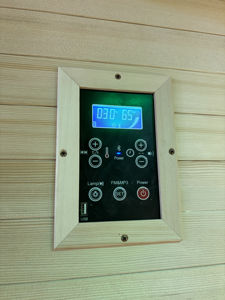 Salle de sauna à vapeur intérieure traditionnelle pour 4 personnes avec panneau de commande informatique - Product Image 5