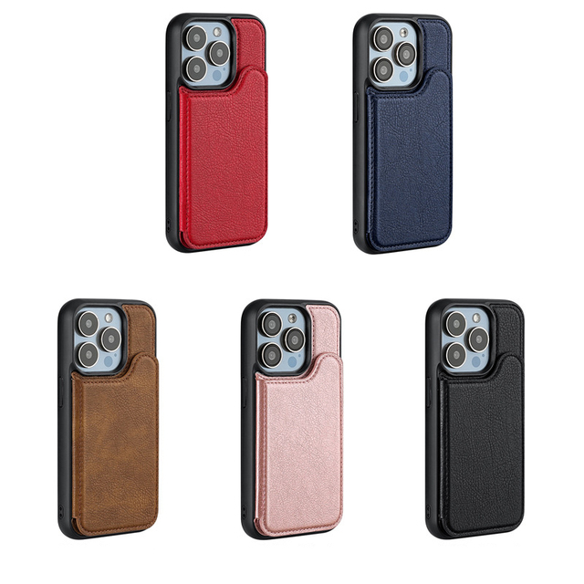 Magnetic Flip Case, Leather Wallet Case, Card Holder Phone Case, Flip Folio Cover, for iPhone 17,16Pro Max, for iPhone 15