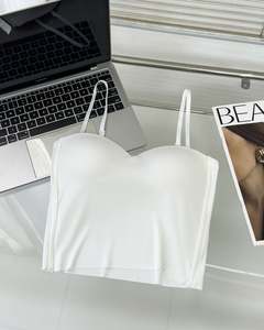 Top básico Bralette De Encaje Mujer favorita Camisola U Back Deportes Yoga China <span class=keywords><strong>Bras</strong></span> Tank Tops Venta caliente Sujetador inalámbrico sin costuras - Product Image 2