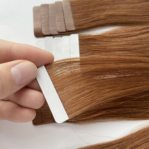 2024 # Extensions de cheveux Remy à cuticules réelles, double trame, injectées, 30 couleurs, 4*1 cm - Product Image 3