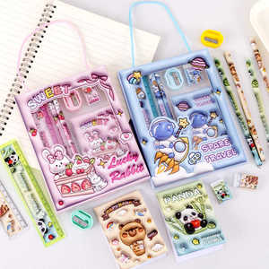 Atacado Escola Papelaria Set com Caderno e Caneta Presentes para Crianças