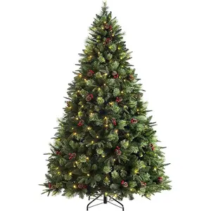 Ourwarm High End Pre Lit Large Luxury Lighted Led Artificial Christmas Tree With Led Lights