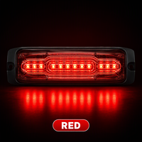 Nouveau Feu de détresse à LED E-mark 12 pour calandre de voiture, super lumineux, montage en surface, avertissement, petit phare en aluminium 24V IP65