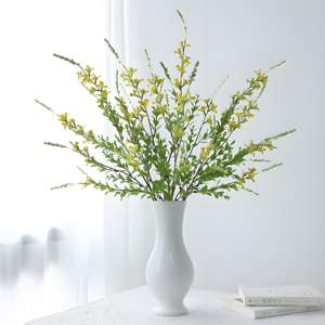 Mode Top kualitas tinggi sentuhan asli kain sutra buatan Salvia rumput Sage buatan tangan bunga buket pengantin Hari Ibu pernikahan - Product Image 6