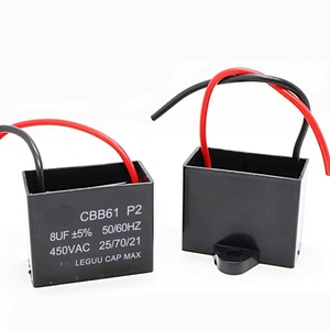 CBB61 <span class=keywords><strong>8UF</strong></span> <span class=keywords><strong>450V</strong></span> ตัวเก็บประจุแบบพัดลมเพดานไดอะแกรมสำหรับอุตสาหกรรม - Product Image 1