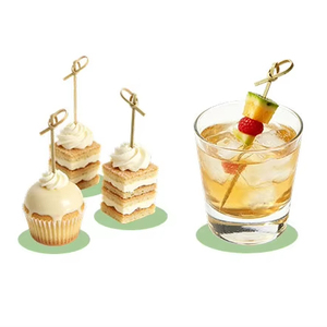 Brochetas de Bambú Natural de 12 cm; Grado Alimenticio; Se Utilizan para Decoración de Bebidas, Cócteles y Brochetas de Hamburguesas en Bares y Fiestas - Product Image 1