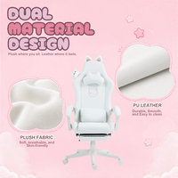 Chaise de jeu inclinable confortable 2026 avec oreilles de chat et support lombaire massant