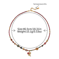 Nouveautés Collier pendentif en acier inoxydable en forme de botte, collier en pierre naturelle tendance, collier vintage de luxe pour femmes