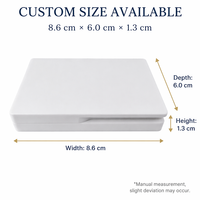 Étui de palette de maquillage rectangulaire à couvercle rabattable en ABS et PP, moulé par injection, couleur personnalisée, marque privée, vide, portable, de voyage, écologique, pour fard à joues