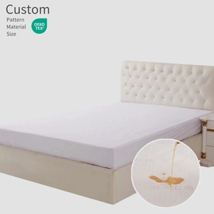 Protège-<span class=keywords><strong>matelas</strong></span> imperméable <span class=keywords><strong>180x200</strong></span> pleine grandeur matelassé avec fermeture éclair tissu polyester plat lavable pour adultes <span class=keywords><strong>Protection</strong></span> contre les punaises de lit - Product Image 1