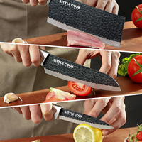 Manche ergonomique en plastique Couteau de cuisine chinois lame forgée avec tranchant pour la coupe de cuisine polyvalente