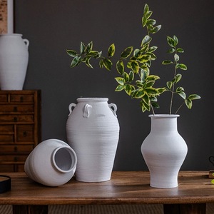 Nordic इन आधुनिक सरल शैली सफेद सिरेमिक फूल vases न्यूनतम घर शादी सेंटरपीस टेराकोटा वैस