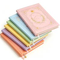 Carnet personnalisé A5 couleur macaron, couverture rigide, impression dorée, journal, cadeau pour étudiants