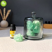 Pot en verre écologique de haute qualité avec pierres de cristal pour diffuseur d'aromathérapie, décoration maison/bureau/mariage, cadeau