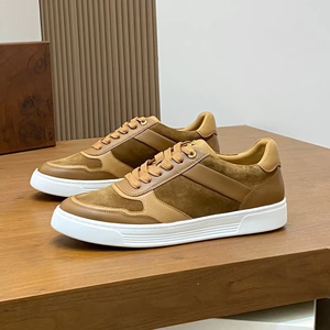 2026 <b>Top</b> Luxury Designer Sneakers Esing Men's Casual <b>Walking</b> Shoes with Thick Rubber Outsole Non-Slip Lace-Up Closure Trend Mesh - Product Image 3