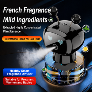 Diffuseur intelligent en plastique avec 4 modes de pulvérisation réglables, parfum longue durée, design robot pour tableau de bord, alimentation USB - Product Image 2