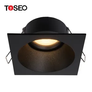 Commercial COB Lighting Square Spotlight Anti Glare Ceiling Led Downlight Trimless Recessed Downlight For Hotel Downlights