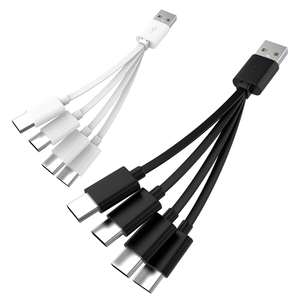 Venta al por mayor de fábrica TPE <span class=keywords><strong>Cable</strong></span> PLANO 4 en 1 <span class=keywords><strong>Cable</strong></span> de carga <span class=keywords><strong>Usb</strong></span> 15cm Tipo <span class=keywords><strong>C</strong></span> <span class=keywords><strong>corto</strong></span> <span class=keywords><strong>Cable</strong></span> de carga rápida para batería Banco de energía - Product Image 6
