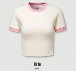Wholesale Women casual blank baby tee Custom Logo Print t Shirts Crop Top Women T-shirt Custom Crop Tops