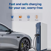 Chargeur rapide DC mural 80 kW CCS2 CHAdeMO GB/T à double pistolet, station de recharge pour véhicules électriques, OCPP1.6J, IP55, usage commercial, CE