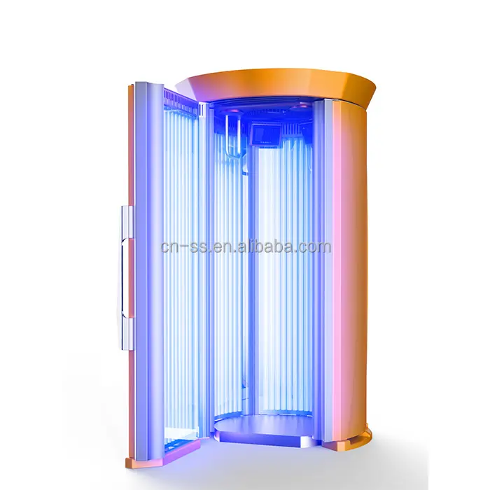10.5 KW Stand Up Solarium F10 Sunless Beauty Equipment For Indoor Skin Tan Whole Body Tanning Sunbed