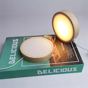 Australia Hot Selling Customized DIY Round Original Wooden Base with Crystal ball Night Light LED RGB